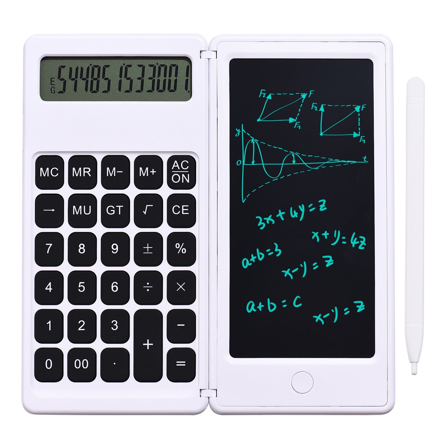 Foldable Calculator & 6 Inch LCD Writing Tablet Digital Drawing Pad