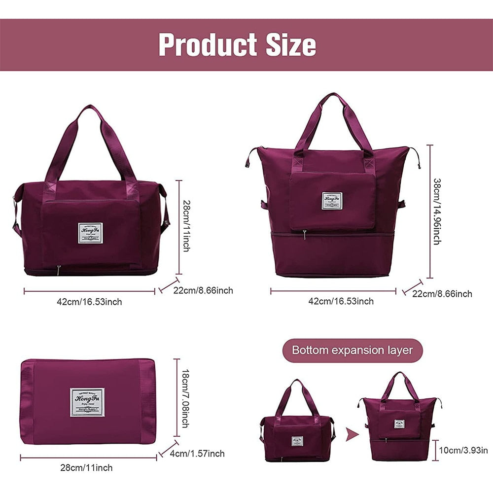 Folding Travel Bags Waterproof Tote Travel Luggage Bags for Women 2022 Large Capacity Multifunctional Travel Duffle Bags Handbag